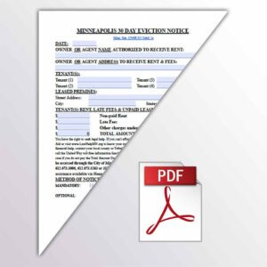 Minneapolis 30 Day Eviction Notice (PDF Version)