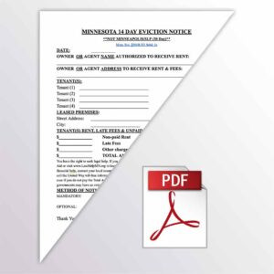 Minneapolis Rental Criteria Form - No Pre Lease Deposit (PDF Version)